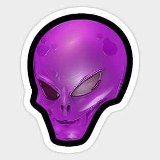 Pink Alien Creature Sticker